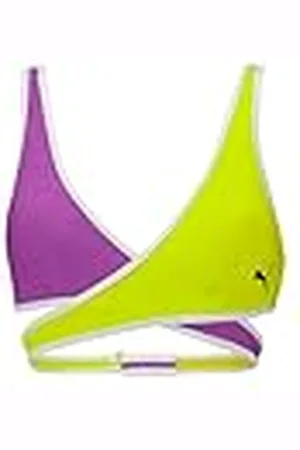 PUMA Short Camiseta, Púrpura/Amarillo, S Women