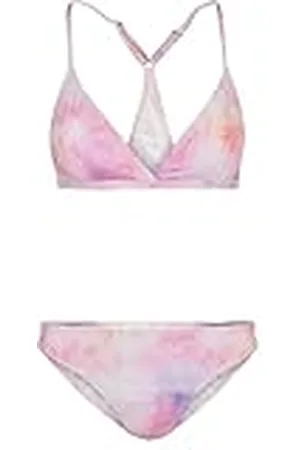 Urban classics Ladies Tie Dye Triangle Back Bikini, Rosa Multicolor, XS para Mujer
