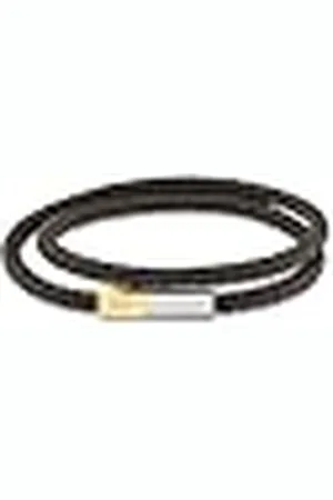 Calvin Klein INDUSTRIAL FACETS Collection 35100044 - Pulsera para hombre con cuero trenzado de doble envoltura color , talla única, Cuero, No es una piedra preciosa