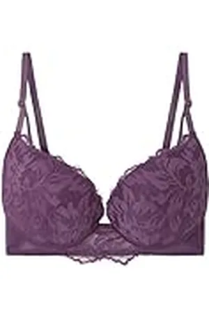 Women secret Gorgeous Sujetador Push up Encaje Tul Morado, 100B para Mujer