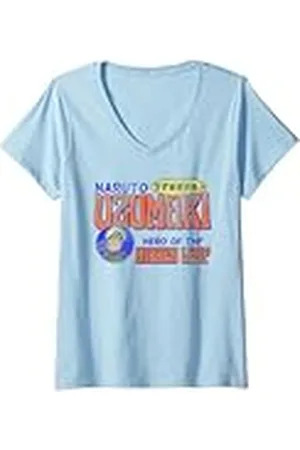 Naruto Mujer Shippuden Retro Ninja Way Front and Back Anime Camiseta Cuello V