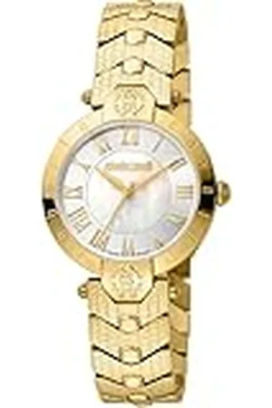 Roberto Cavalli Reloj Analógico para Mujeres de Cuarzo con Correa en Acero Inoxidable RV1L166M0051