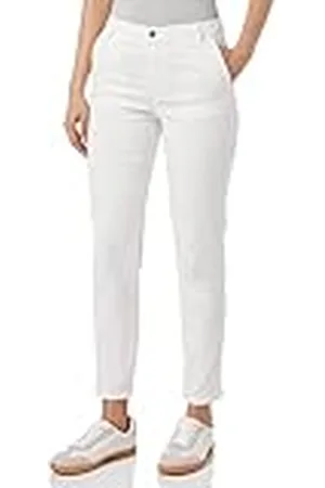 Benetton Pantalón 4gd7558s3, Pantalones Mujer, Blanco (Bianco Latte 674), 38