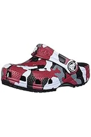 Crocs Classic Graphic Clog, Obstrucción, Negro, Rojo, 29 EU