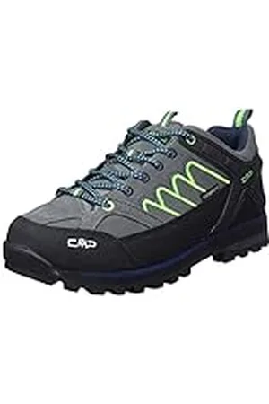 CMP Moon Low Trekking Shoe WP, Zapatillas de Paseo. Hombre, Grey Verde Fluo, 46 EU