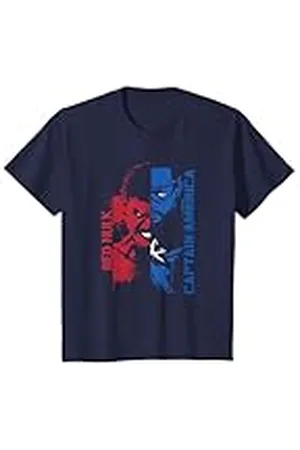 Marvel Niños Captain America And Red Hulk Graffiti Camiseta