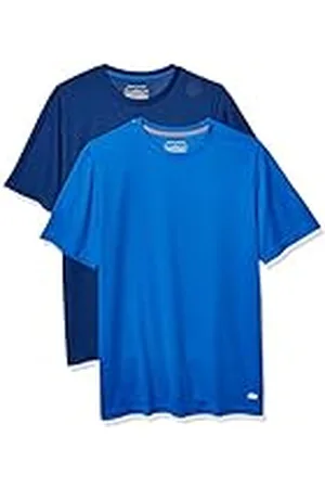 Amazon Camiseta Técnica, Rendimiento Deportivo (Disponible en Tallas Grandes y Largos Especiales) Hombre, Pack de 2, , M