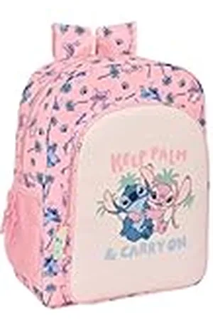 Safta STITCH BEACH - Mochila Escolar Niño, Mochila Infantil, Adaptable a Carro, Ideal para Niños en Edad Escolar, Cómoda y Versátil, Calidad y Resistencia, 32x12x38 cm