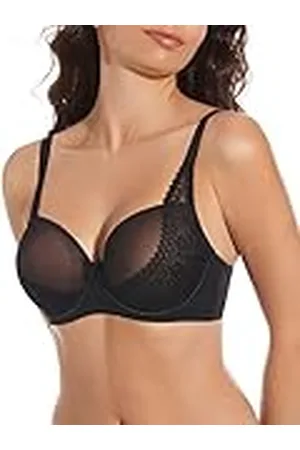 Selene Modelo Laia C. Sujetador con Relleno, Aros Y Tejido DE Tul Combinado con Encaje. Ref. 363, , 85 para Mujer