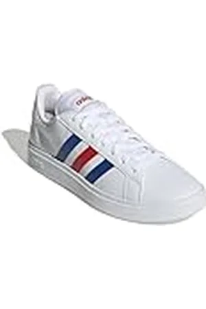 adidas Grand Court Base 2.0 Shoes, Zapatos Hombre, Cloud White/Royal Blue/Vivid Red, 42 2/3 EU