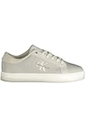 Calvin Klein Sneaker con Suela Cupsole Hombre Classic Low Laceup Calzado, Gris (O Mushroom/B White), 43 EU