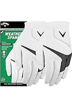 Callaway Guantes de Golf Weather Spann 2028 para Hombre, M/L
