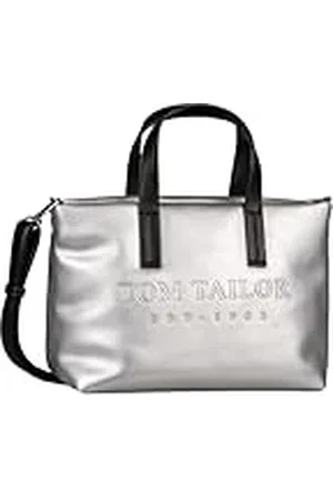 TOM TAILOR Thessa - Bolso bandolera para mujer con cremallera, color plateado, , small, Casual