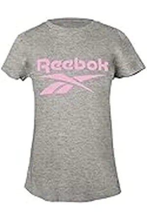 Reebok Camiseta Big Vector Stack, Light Heather Grey, S, Unisex niños
