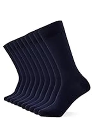FM London Smart Calcetines de Vestir, Carbón, 6-11 UK (39-45 EU) (Pack de 10) para Hombre