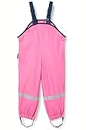 Playshoes Fleece-bib Shorts, Pantalones impermeable Unisex niños, Rojo (Pink), 140