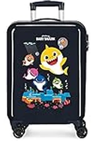Baby Shark My Good Friend Maleta de cabina 38x55x20 cms Rígida ABS Cierre combinación 25L 2,6Kgs 4 Ruedas Dobles Equipaje de Mano