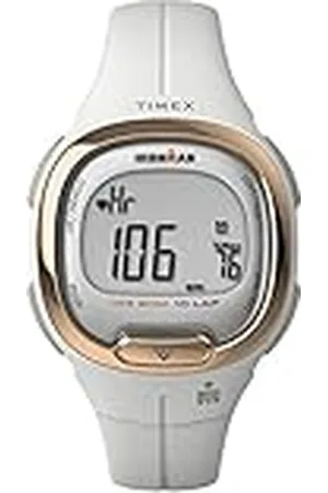 Timex Ironman Transit - Reloj de 33 mm para mujer, resina blanca de dos piezas, esfera digital, caja blanca TW5M40400