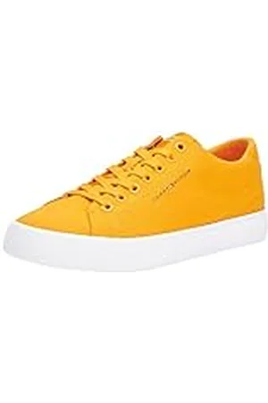 Tommy Hilfiger Zapatillas para Hombre Sneaker con Suela Vulcanizada, Naranja (Rich Ochre), 45