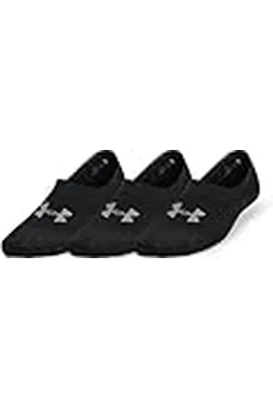 Under Armour UA Breathe Lite Ultra Low 3p Calcetines invisibles para mujer, calcetines deportivos cómodos y transpirables, color blanco/blanco/gris