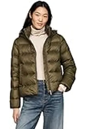 Tommy Hilfiger Cazadora Acolchada Mujer Down Casual Jacket con Capucha, Multicolor (Army Green), XS