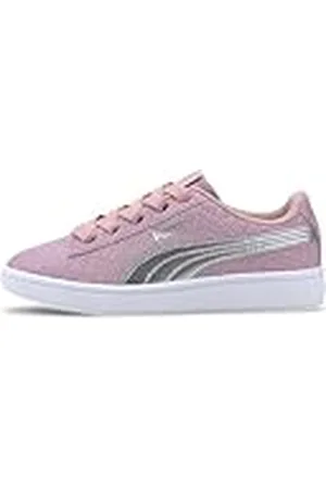PUMA Vikky V2 Glitz AC PS, Zapatillas Niñas, Rosa (Bridal Rose Silver White 02), 28 EU