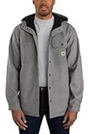 Carhartt Rain Defender Relaxed Fit Heavyweight Hooded Shirt Jac Camisa con Capucha de Peso Pesado, , S de los Hombres