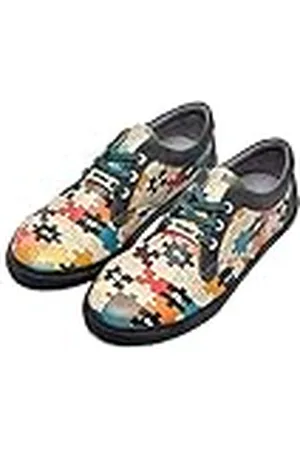 Dogo Cord, Zapatos Planos de Mujer, In The Puzzle, Zapatos Veganos Estampados,37 EU