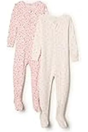 Amazon X Sofia Grainge Pijama Ceñido de Algodón con Pies Unisex Bebés, Pack de 2, , 0 Meses