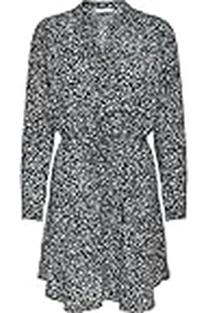 ONLY Onlcory L/S Cuello en V Túnica Wvn Noos Blusas, Blackaop:Maria White Grey Ditsy, M para Mujer