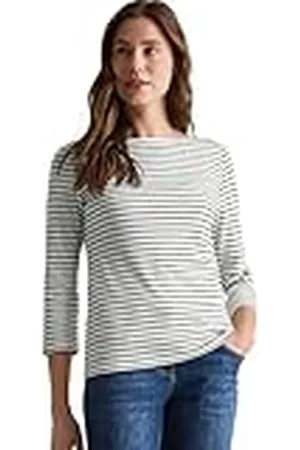 CECIL B319900 Camiseta de Rayas, Vanilla White, XS Mujeres