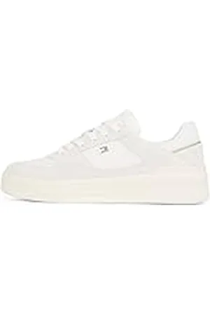Tommy Hilfiger Court Sneaker Mujer Essential Basket Low Top, Blanco (Ecru), 36