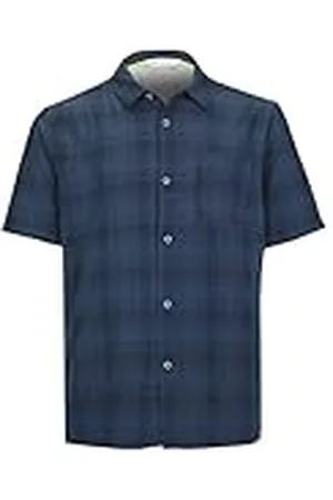 Killtec Hombre Camisa Funcional KOS 98 MN WVN SHRT, Dunkelblau, M, 38009-000