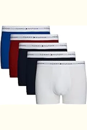 Tommy Hilfiger Calzoncillos bóxer Hombre Pack de 5 Trunks Classic Fit, Multicolor (White/Vib Indigo/Dark mag/Des Sky), S