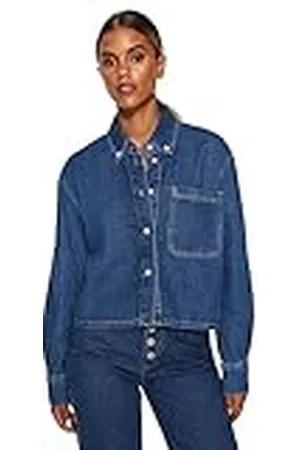 Trendyol Camisa de Manga Larga Recta para Mujer Camiseta, , M