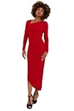 Joe Browns Simple Long-Sleeved Bodycon Dress with Asymmetric Neck and Hem Vestido, , 44 para Mujer