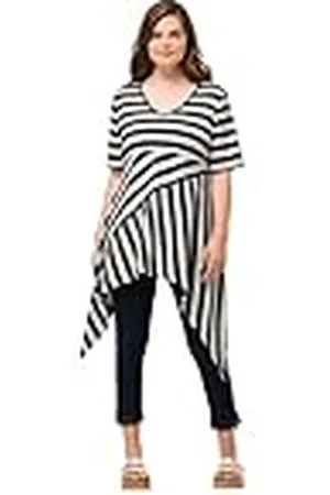Ulla Popken Camiseta A-Line with Pointed Hemline, , 48-50 para Mujer