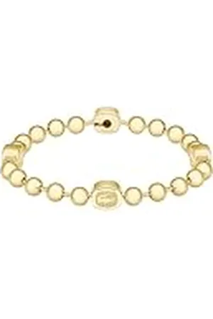 Lacoste Pulsera con cuentas para Hombre Colección VIGOR de Acero inoxidable y Color Amarillo
