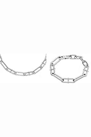 Fossil Collar para Mujer Heritage D-Link Collar de cadena de acero inoxidable Pulsera para Mujer Heritage D-Link Pulsera de cadena de acero inoxidable