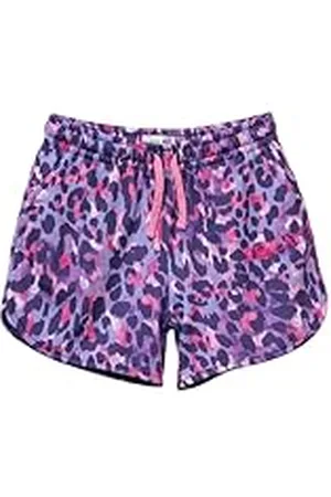 Replay Pantalón corto de jogging cómodo para niña, multicolor (Animalier Lilac/Pink 010), 12 años