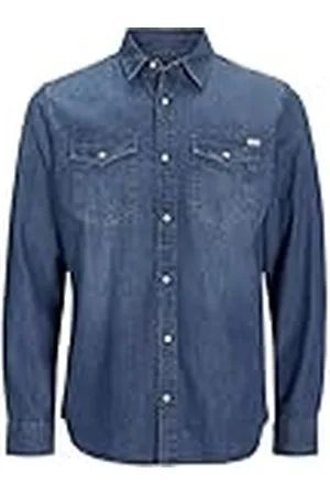 JACK & JONES Jjesheridan Shirt L/s, Camisa vaquera Hombre, , Small