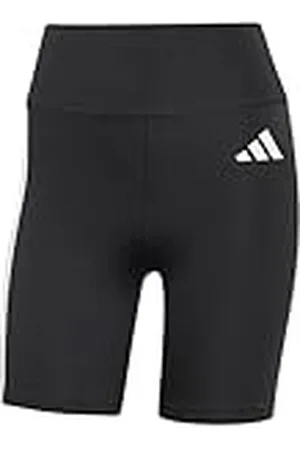 adidas Optime Essentials - Leggings Cortos de 3 Rayas para Mujer, Talla L, 17,78 cm