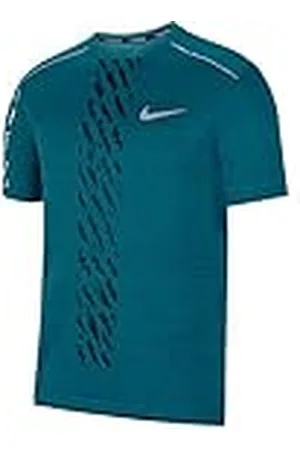 Nike M Nk Dry Miler SS Edge Gx Po Camiseta de Manga Corta, Hombre, Bright Spruce/Black/ (Reflective silv)