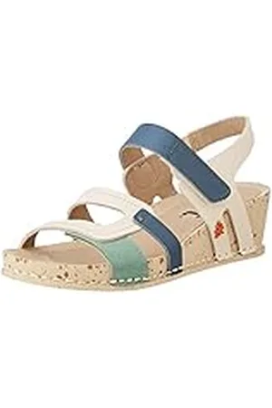 Art I Imagine, Sandalias con cuña Mujer, Cream-ACQUA, 42 EU