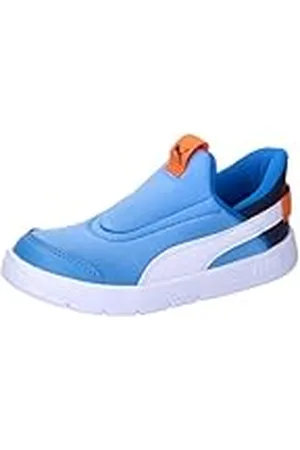 PUMA Courtflex v3 SLIPTECH Inf, Sneaker Unisex bebé, Team Light Blue White-Club Navy, 22 EU
