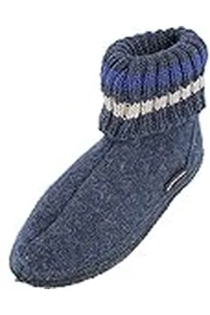 Haflinger Zapatillas Paul con cuello en pura lana virgen, talla 17