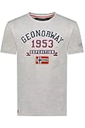 Geographical Norway Jollegio Men Camisetas, Gris Clair, XXL para Hombre