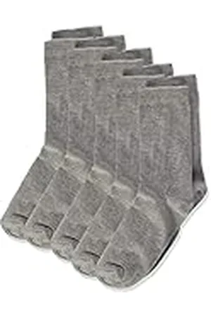 Minymo 5er Pack Ankel Socken Calcetines, Grau (Light Grey Melange 130), 35-38 para Niñas
