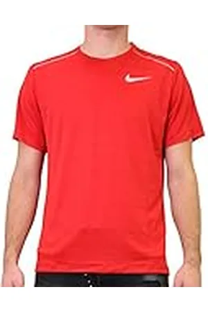 Nike M Nk Dry Miler Top SS T-Shirt, Hombre, University Red/University Red/(Reflective Silv), XL