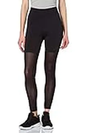 Urban classics Ladies High Waist Transparent Tech Mesh Leggings, Leggings Mujer, , XXXXXL